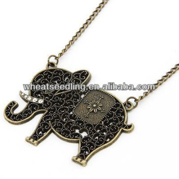 Hot Sale Hollow Out Elephant Alloy Colliers Jewelry FN128